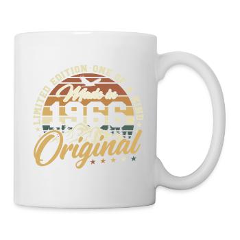 Jahrgang 1966 Vintage Retro 60 Geburtstag Geschenk - Tasse - Weiß - Rechts