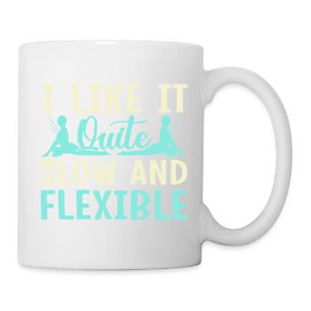 Le yoga aime ça lent et flexible Yoga drôle - Mug blanc - blanc - Droite