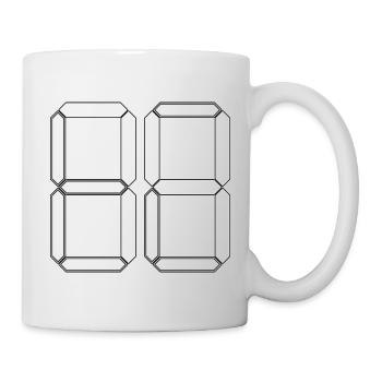 NUMMER 74 Vierundsiebzig Geschenk Digital - Tasse - Weiß - Rechts