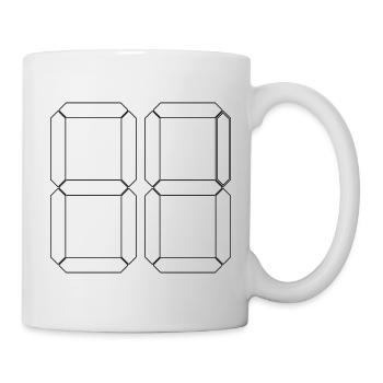 NUMMER 86 Sechsundachtzig Geschenk Digital - Tasse - Weiß - Rechts