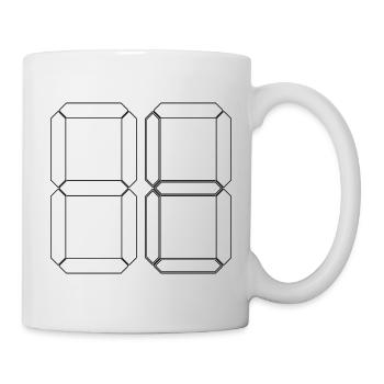 NUMÉRO 87 Quatre-vingt-sept cadeaux numériques - Mug blanc - blanc - Droite