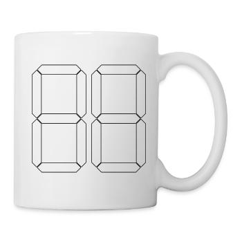 NUMMER 88 Achtundachtzig Geschenk Digital - Tasse - Weiß - Rechts