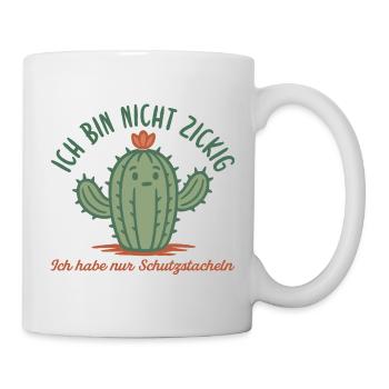 Ich bin nicht launisch Kaktus Schutzstacheln - Tasse - Weiß - Rechts