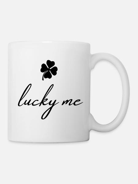 Quelle chance que j’ai | Chemise Trèfle porte-bonheur | Minimaliste - Mug blanc - blanc