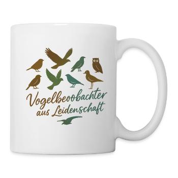 Vogelbeobachter aus Leidenschaft - Tasse - Weiß - Rechts