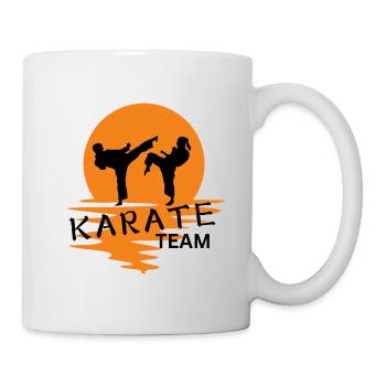 Karate Duo Sunrise Silhouette - Mug - white - Right