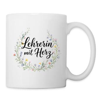 Lehrerin mit Herz - Tasse - Weiß - Rechts