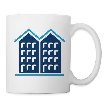 Apartment Building Solid Icon Real Estate Property - Mug - white - Right