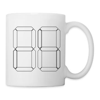 NUMMER 92 Zweiundneunzig Geschenk Digital - Tasse - Weiß - Rechts