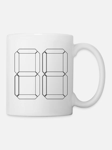 NUMMER 93 Dreiundneunzig Geschenk Digital - Tasse - Weiß