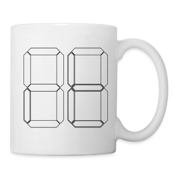 NUMMER 97 Siebenundneunzig Geschenk Digital - Tasse - Weiß - Rechts