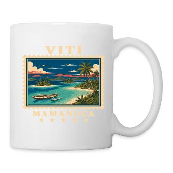 Marque de voyage vintage Mamanuca aux Fidji - Mug blanc - blanc - Droite