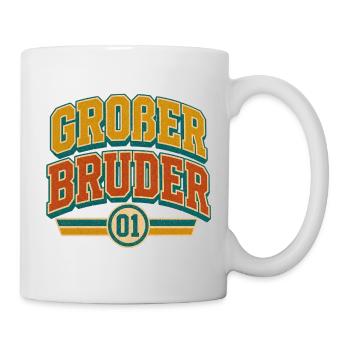 Großer Bruder Retro Typografie - Tasse - Weiß - Rechts