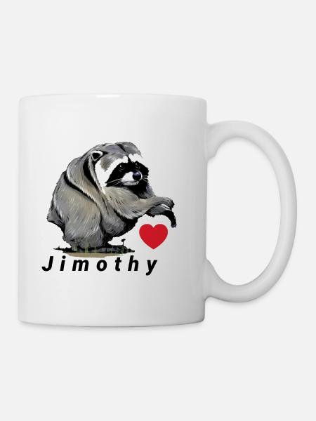 Jimothy Erdmännchenherz-Design - Tasse - Weiß