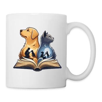 Paw friendship in the book - Mug - white - Right