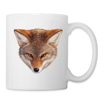 Portrait de renard dans des tons chauds - Mug blanc - blanc - Droite