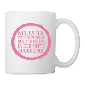 Donuts sind in der Mitte zuckerfrei - Tasse - Weiß - Rechts
