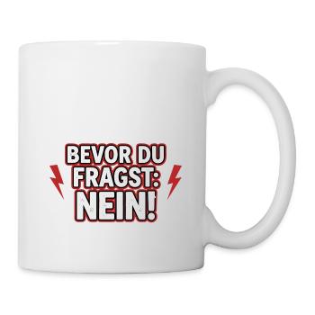 Avant que vous ne posiez aucune déclaration, râle-de-mauve - Mug blanc - blanc - Droite