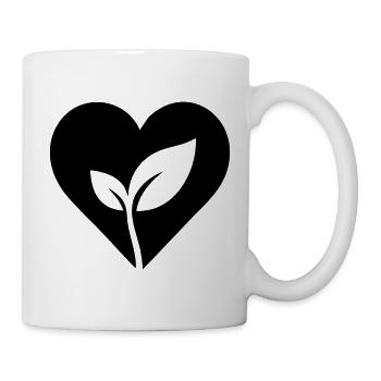 Gardener heart with plant - Mug - white - Right