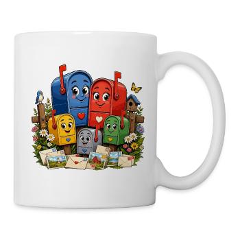 Des boîtes aux lettres jolies dans le jardin - Mug blanc - blanc - Droite