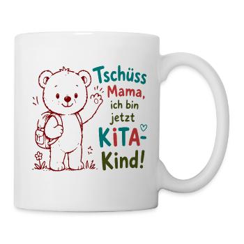 Kita Abschied Bär - Tasse - Weiß - Rechts