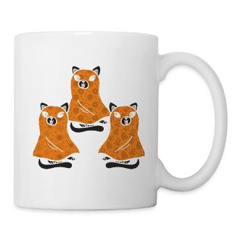 Funny Halloween Cat Ghost Funny Halloween Cat - Tasse - Weiß - Rechts