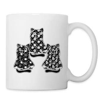 Funny Halloween Cat Ghost - Tasse - Weiß - Rechts