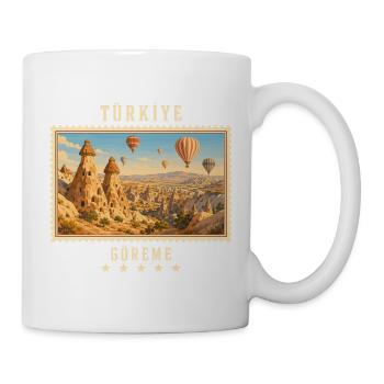 Türkiye Göreme Vintage Reisemarke - Tasse - Weiß - Rechts