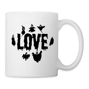 Halloween LOVE Halloween Pumpkin Ghost - Mug blanc - blanc - Droite