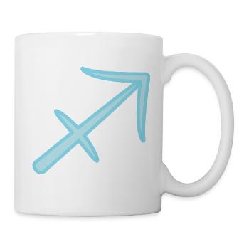 Schütze Tierkreiszeichen Pastel Blau - Tasse - Weiß - Rechts