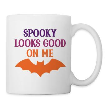 Spooky steht mir gut am Bat-Tee - Tasse - Weiß - Rechts