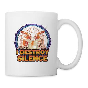 Zerstöre Stille - Tasse - Weiß - Rechts