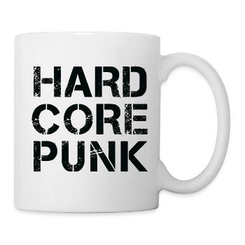 Hardcore Punk Distressed Typografie - Tasse - Weiß - Rechts
