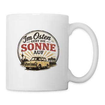 Osten Sonnenaufgang Ossi - Tasse - Weiß - Rechts