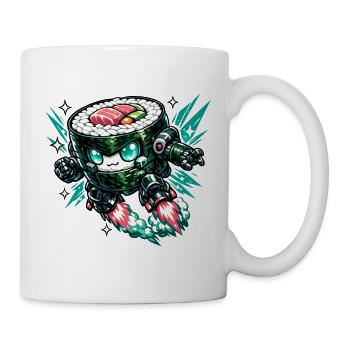 Sushi Mecha Roboter - Tasse - Weiß - Rechts
