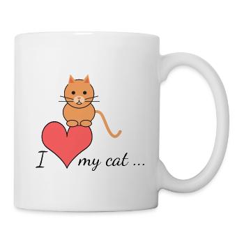 I love my cat... - Mug - white - Right