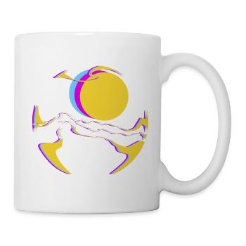 Sonnenkreis Neonwellen - Tasse - Weiß - Rechts