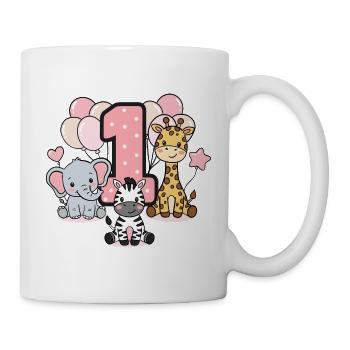 First Birthday Stuffed Animals Safari - Mug - white - Right