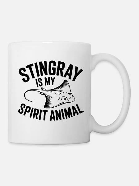 Stachelrochen ist mein Geisttier - Tasse - Weiß