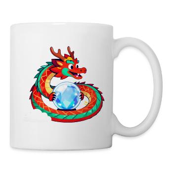 Dragon and Crystal Sphere - Mug - white - Right