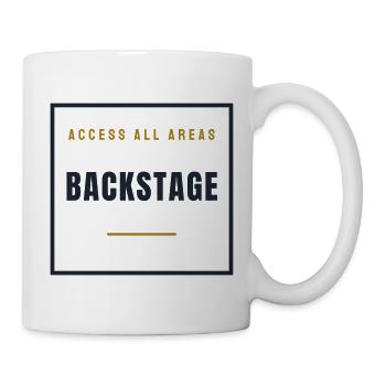 Backstage - Stempel Text Design for Groups - Mug - white - Right