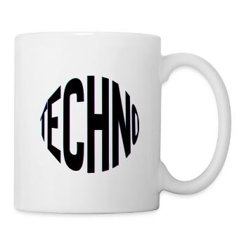 Neon Glitch Techno Typography - Mug - white - Right