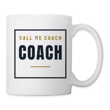 Coach Stempel Retro - Trainer Geschenk Sport - Tasse - Weiß - Rechts