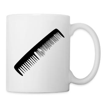 Friseur Kamm Friseursalon Geschenk  - Tasse - Weiß - Rechts