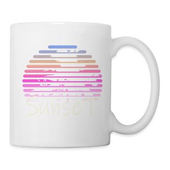 Sunset Palm Trees - Mug - white - Right