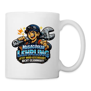 Megacooler Lehrling - Kein Jammern - Tasse - Weiß - Rechts