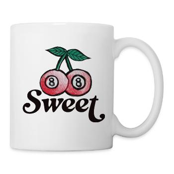 Sweet Cherry Duo Graphic on Apparel - Mug - white - Right