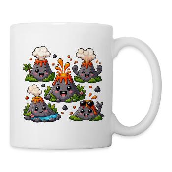 Fun volcanoes with lava delights - Mug - white - Right
