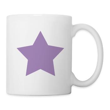 Violetter Sternen-Motiv - Tasse - Weiß - Rechts