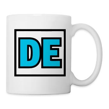 Lettres initiales DE Logo - Mug blanc - blanc - Droite